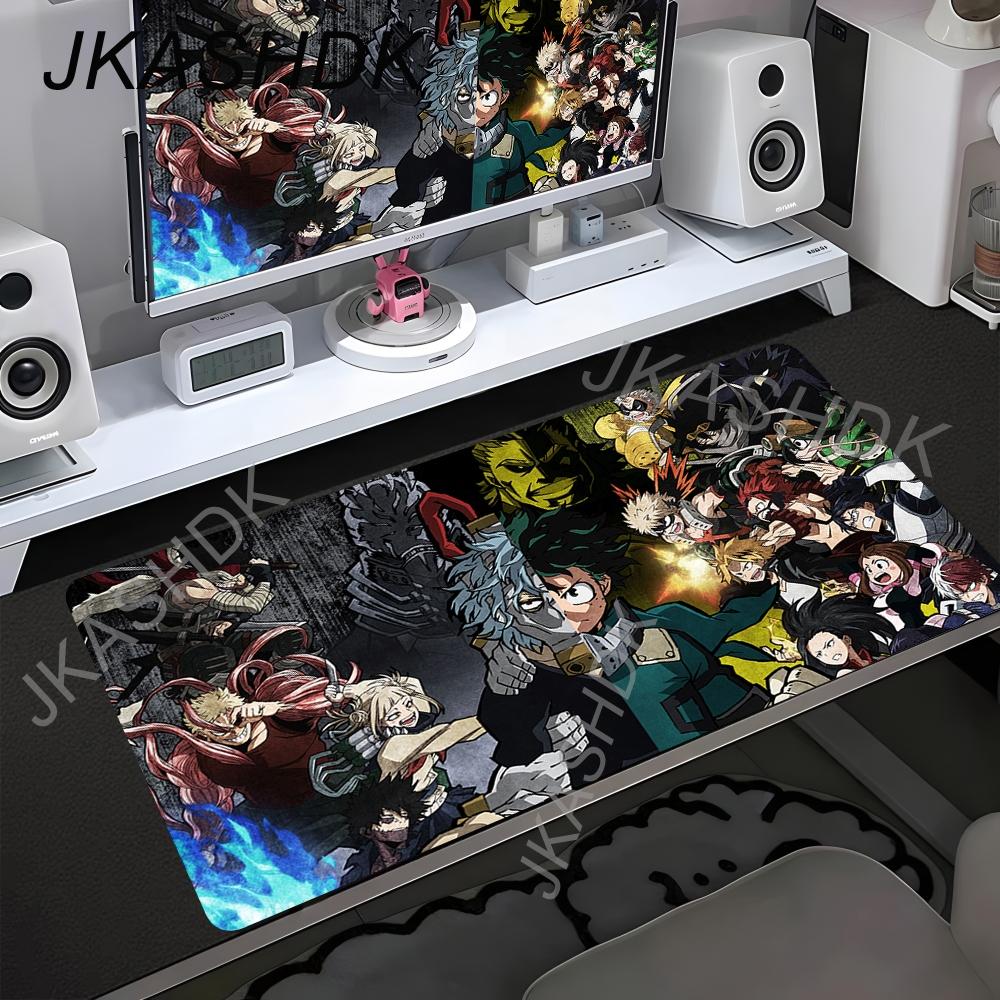 90x40cm Mouse Pad My Hero Academia Keyboard Mat Gaming Accessories Deskmat Natural Rubber Anti-slip Soft Office Tapis De Souris