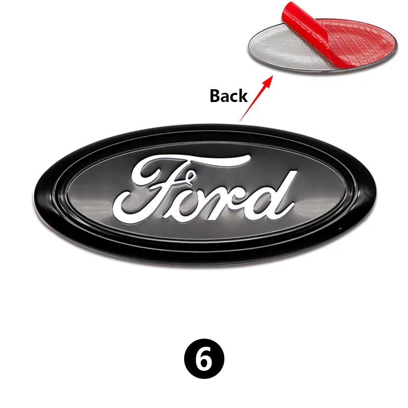 Car Sticker Ford New 2025 Hot 1Pc 17.5cm Car Front Rear Emblem Badge Trunk Hood Decal Sticker For Ford Edge Escape Fiesta Transi
