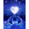 5D DIY Diamond Painting Dolphin Love Diamond Embroidery Full Mosaic Kits Cross Stitch Home Decor Handmade Gifts