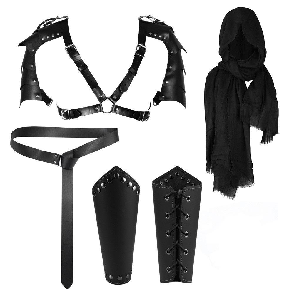 Европейский средневековый викинг мужской комплект брони с двойным плечевым ремнем + косплей для ролевых игр на Хэллоуин