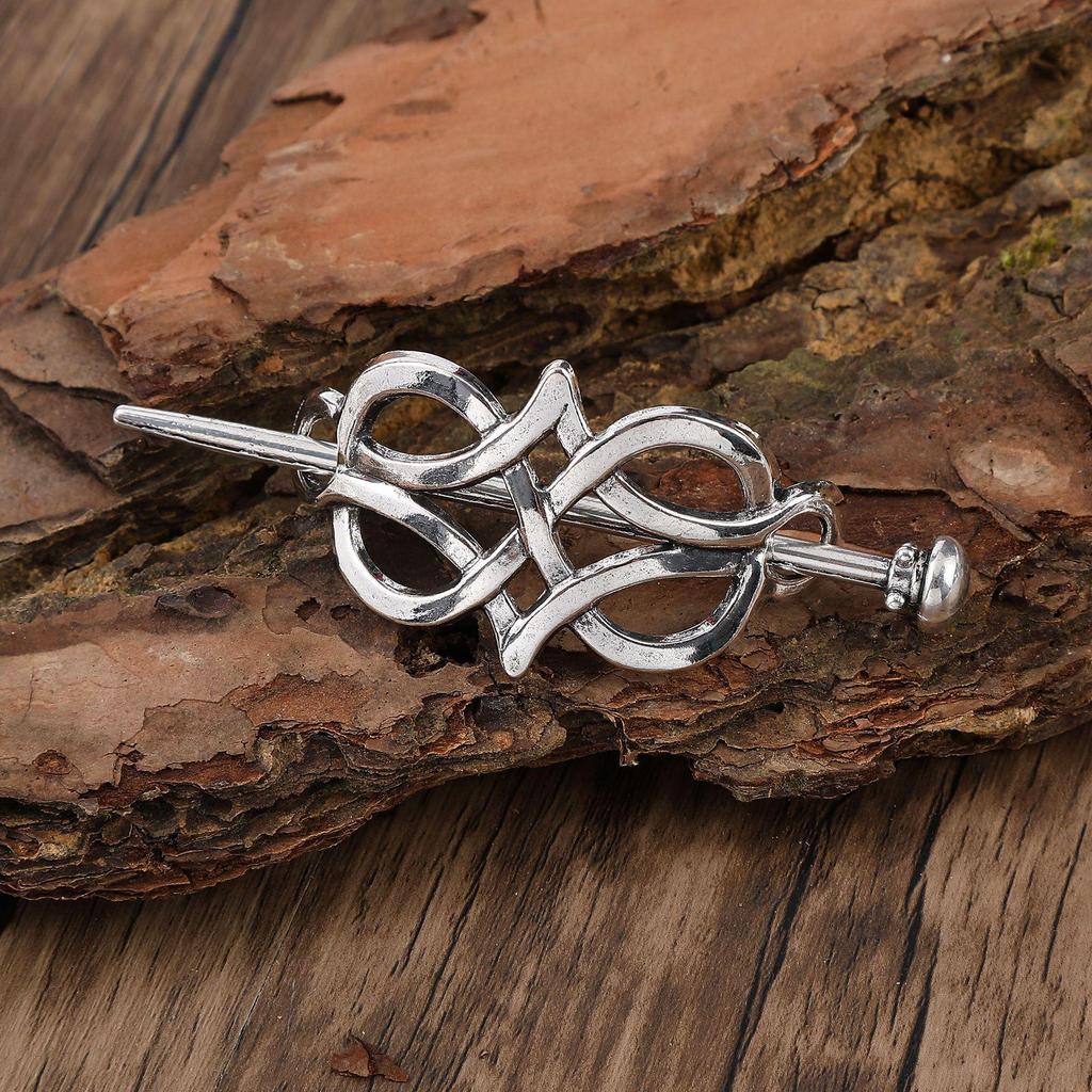 Viking Celtic Knot Hairpin - Norse Mythology Style Women's Hair Accessory