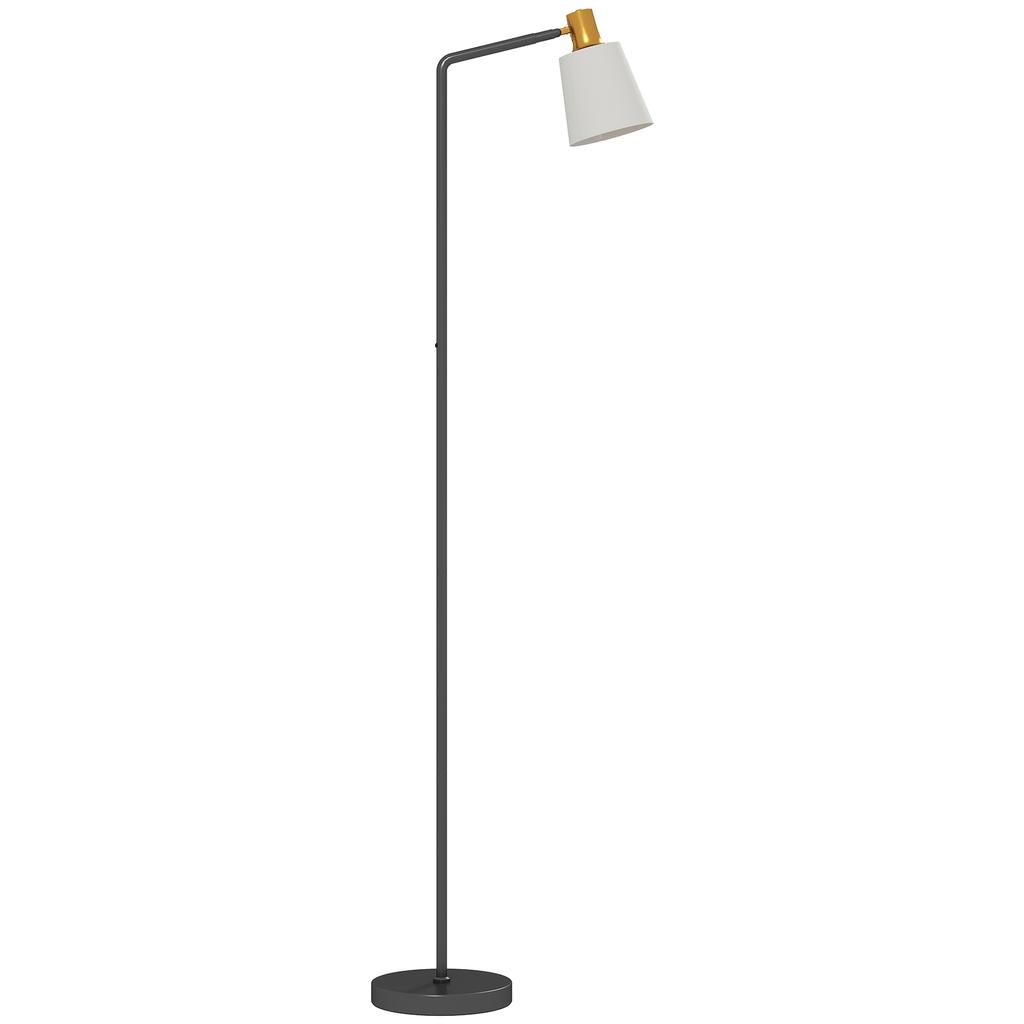 Floor Lamp with 350 degrees Rotatable Head, Modern Standing Lamp with 3000K/4000K/6500K Colour Temperatures for Living Room Bedroom Office, Black