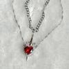 Valentine's Day Gift Couple Necklaces Trendy Matching Necklace Sword Through Heart Necklaces