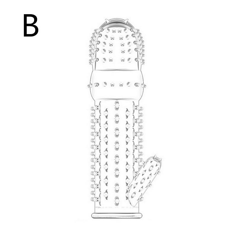Многоразовый презерватив с рукавом для пениса, Мужской чехол с задержкой увеличения клитора, кристально прозрачные презервативы, секс-игрушки для взрослых