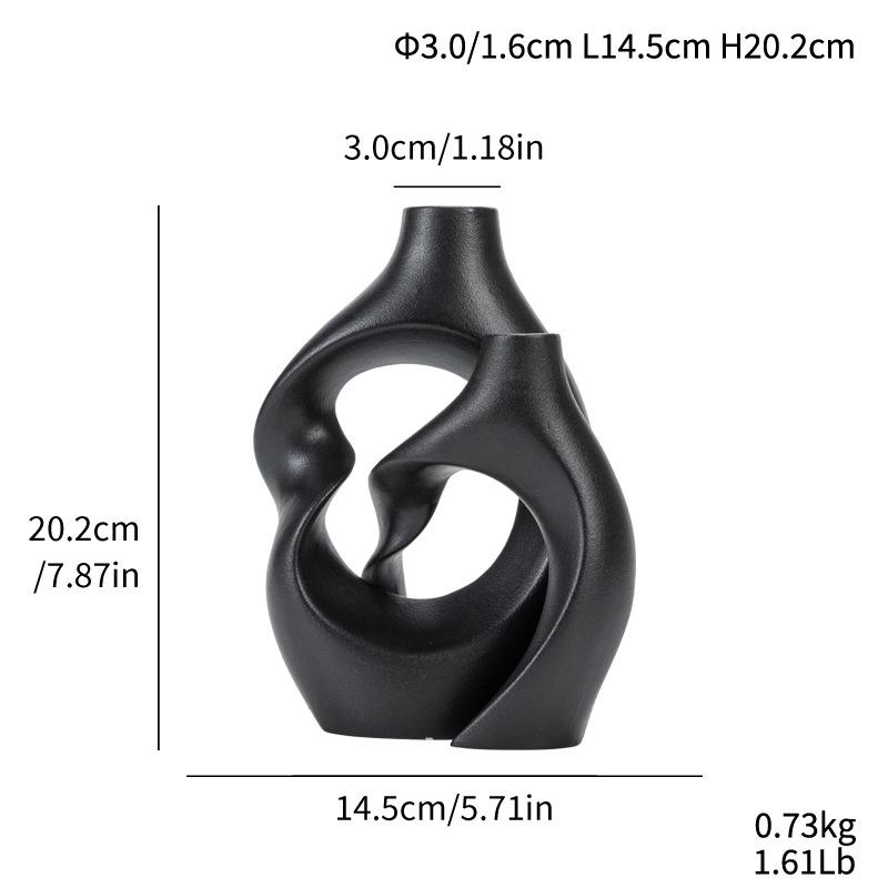 Горячая Распродажа Набор Крест Керамическая Ваза Особой Формы Вставка для Цветов Домашнее Настольное Украшение