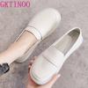 Fashion GKTINOO Shoes Women Spring 2025 New White Thick-Soled Ladies Sneakers Genuine Leather Casual Trend Girl Shoes Students Loafers