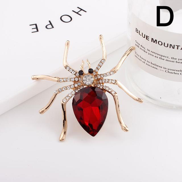 Модные имитации хрустальных брошей-пауков, роскошные броши-насекомые со стразами, аксессуары для одежды, ювелирные изделия для вечеринок, подарки