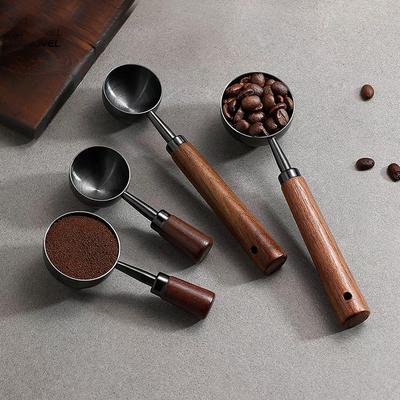 1 шт., мерная ложка с ручкой из грецкого ореха, ложка для кофейного порошка, кухонный инструмент для домашней выпечки, мерный стакан, измерительные инструменты для кухни