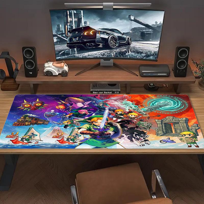 Legend Zelda Color Mouse Pad Large Gaming Table Cushion Non-slip Laptop Tablet Big Mousepad XXL Mat Mini PC Playmat With Lock edge