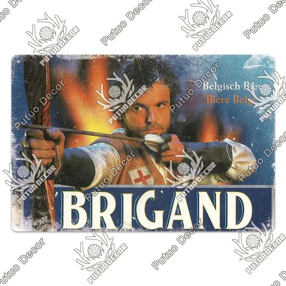 Putuo Decor's Belgium Beer Metal Plaque Retro Wall Art for Pub Bar Man Cave Club Vintage Style Decorative Sign