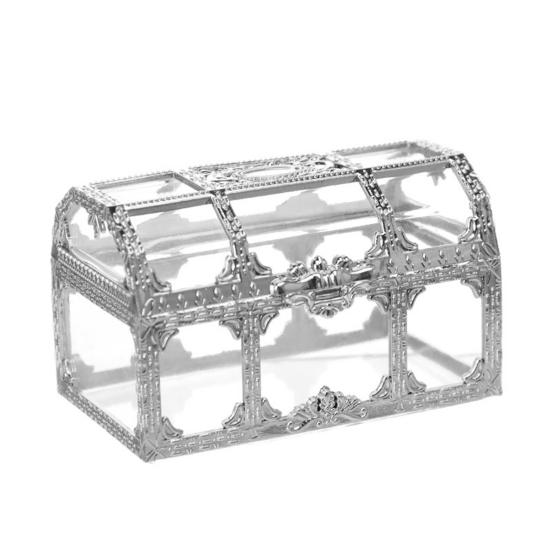 Vintage Candy Box Transparent Body Plastic Pirate Treasure Storage Box Party Supplies