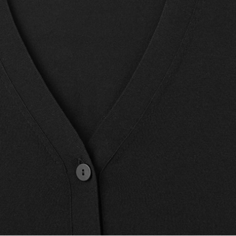 She S miSS Натуральный кардиган с V-образным вырезом SSkcdp11030 Bk