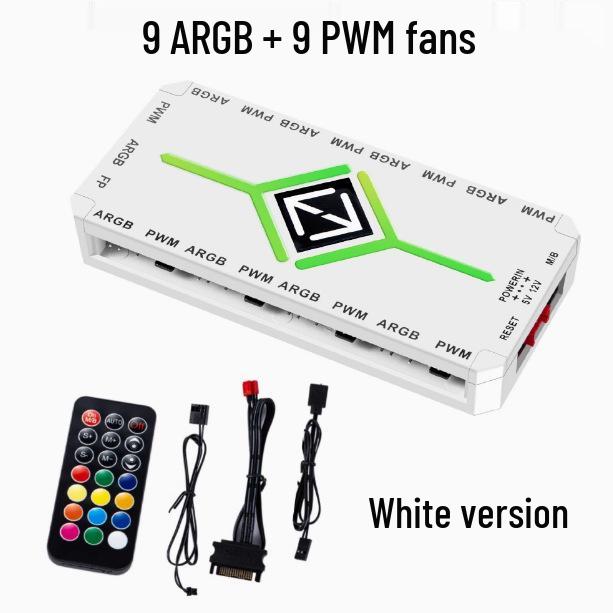 3-pin ARGB контроллер вентиляторов 5В с пультом ДУ и хабом синхронизации для корпусов ПК