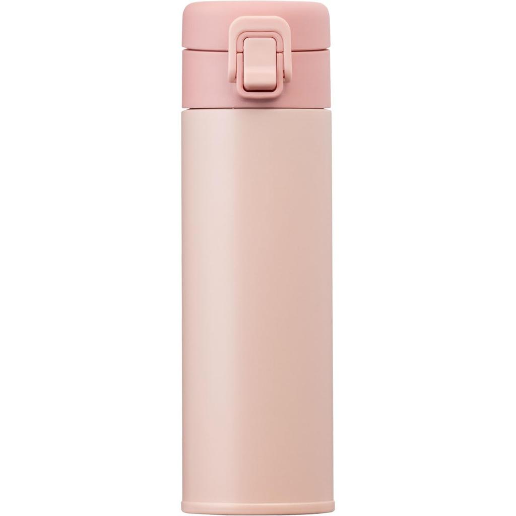 Atlas Water Stainless Wide Easy to Shell by Basic Bottle, 490ml, Insulated, Steel, One-Touch Opening, Mouth, Clean, Beige, AWR-490SBE, Products.