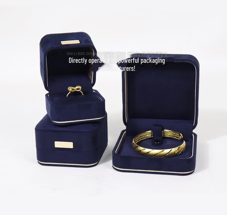 Стильная круглая фланелевая шкатулка для колец, ожерелий, браслетов и сережек