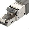 Разъем Cat7 Cat6A RJ45, металлические экранированные оконечные заглушки Ethernet без инструментов