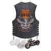 Жилет мотоциклиста Деревянные настенные часы Часы с маятником Harley для спальни и кабинета
