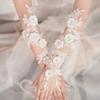 2Pc Proposal Party Aesthetic Beauty Fingerless Sleeve Cover Single Party Dance Costumes Elegant Flower Gloves Hollow Lace