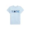 Polo Ralph Lauren Ss22 Футболка женская с коротким рукавом, круглым вырезом и вышивкой логотипа в виде зигзагообразной надписи