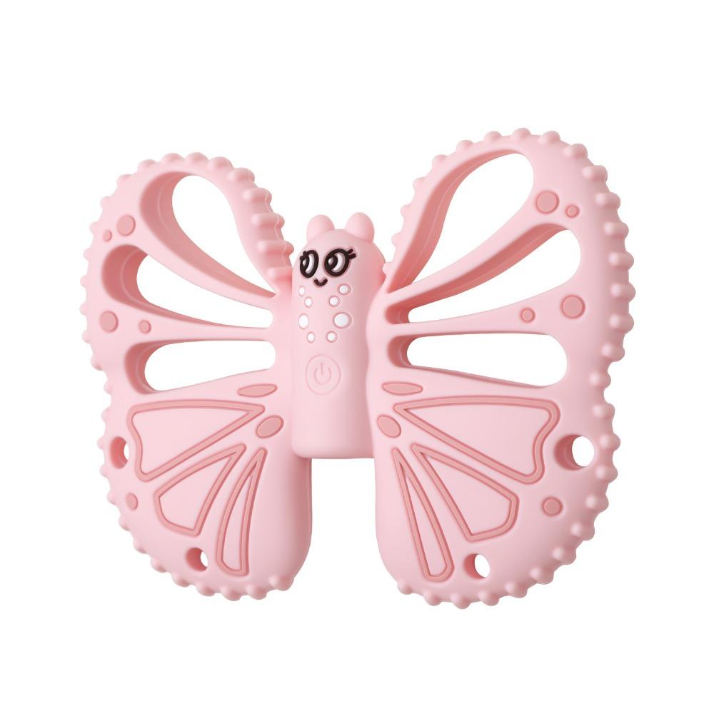 Butterfly Shape Vibrating Teether Food Grade Silicone Baby Teether Toy For  6-12 Months     ,  ,       Joom