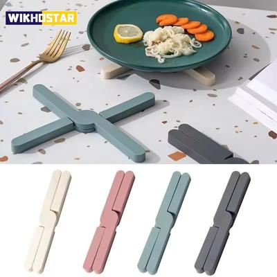 Силиконовый термостойкий коврик в форме буквы X, складной нескользящий держатель для креста, подставка для посуды, кухонные коврики, коврики для кастрюль, сковородок, столовые приборы, тарелка