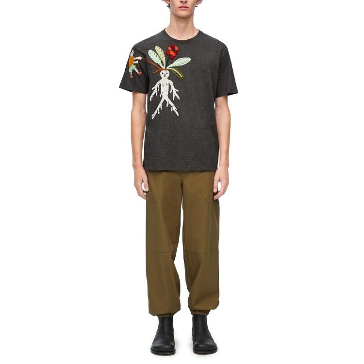 LOEWE SS24 T Shirt Men's Dark Gray H526Y22XAK-8472