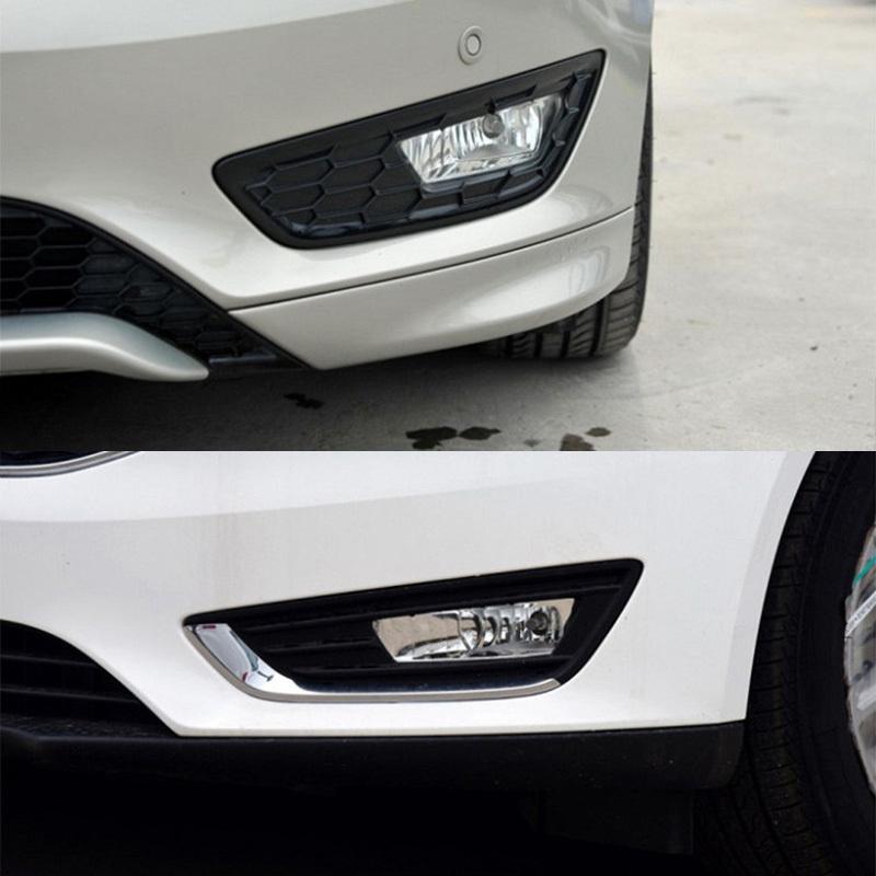 Foglight Foglamp For Ford Focus MK3 2015 2016 2017 2018 Front Bumper Fog Light DRL Daytime Driving Lamp Cover Frame Hood Grille