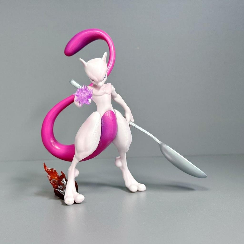 10cm/3.94in Anime Figures Pokemon Mewtwo Anime Action Figure Pvc Collection Model Toys Gifts