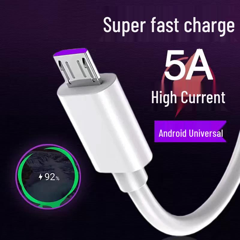 Кабель Micro USB 5A для быстрой зарядки телефонов Huawei, Vivo, Oppo, Redmi и Honor с функцией Flash Charging