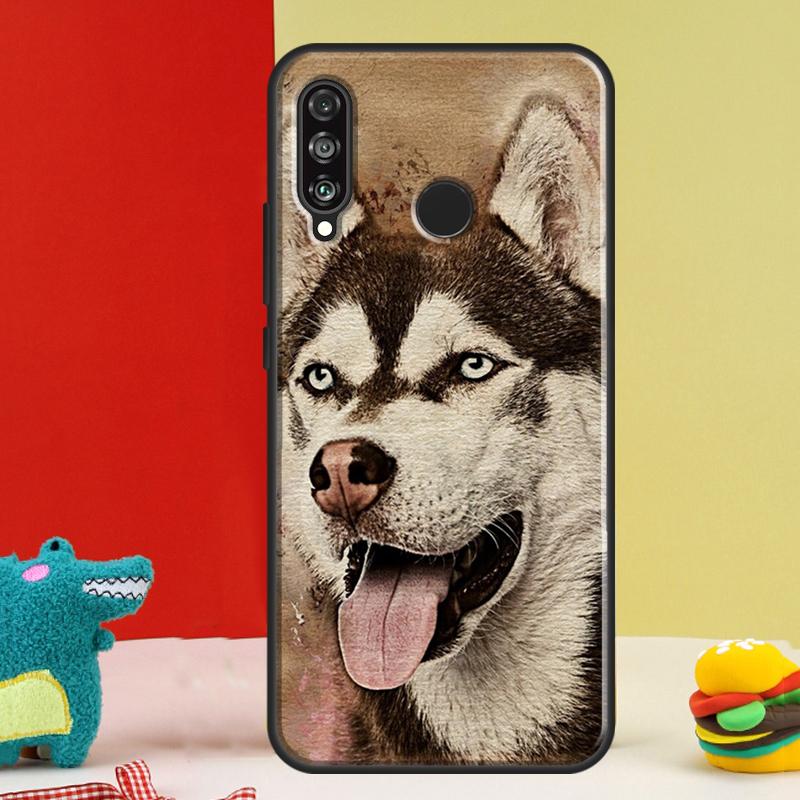 Siberian Husky Sled Dog For Huawei P30 Pro P60 P50 P20 P40 P Smart Nova 9 5T Honor Magic 5 Lite X8 X9 a 50 70 Case