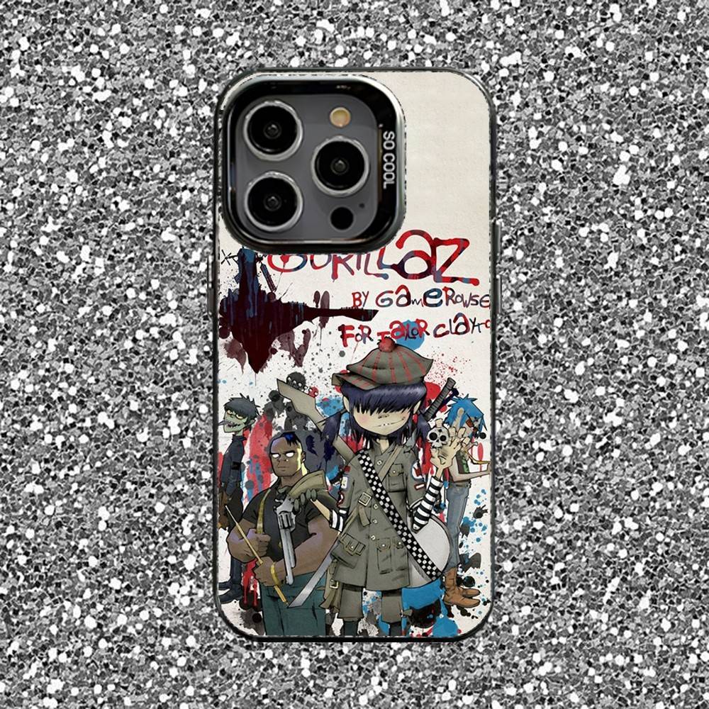 G-Gorillaz Phone Case For iPhone 16,15,14,13,12,11,Pro,XS,Max,Plus,Mini,SE Black Candy Matte Shockproof Cover
