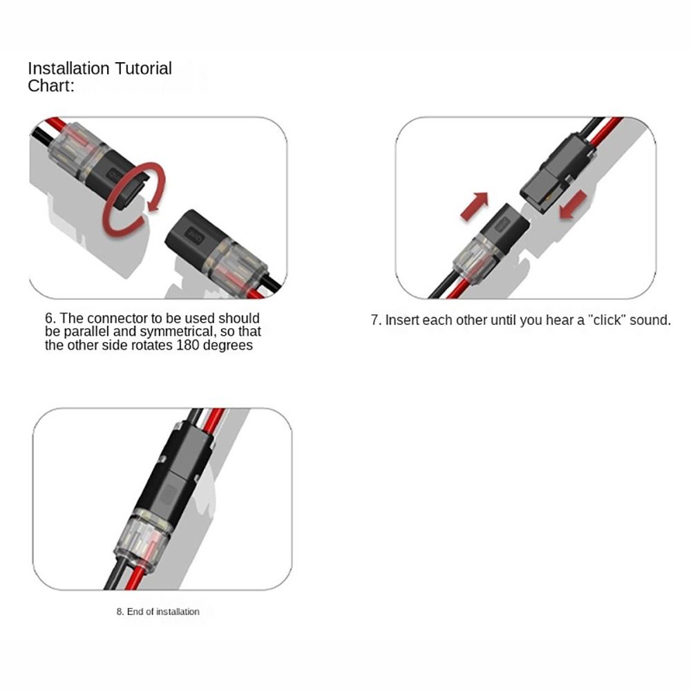 Новый Разветвитель Коннектор для Провода 18~22AWG 2-контактный Вставляемый Обжимные Клеммы Быстроразъемные Клеммы