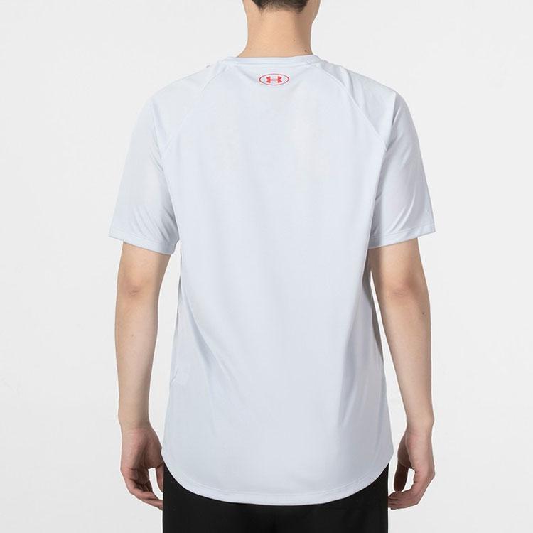 Under Armour Футболка с круглым вырезом и буквенным логотипом, мужская, светло-синяя 1366785-014