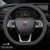 Genuine Leather Steering Wheel Cover for Hongqi H5, HS5, H6, HS3, H9, HS7, HS6, HQ9, EQM5, and O5