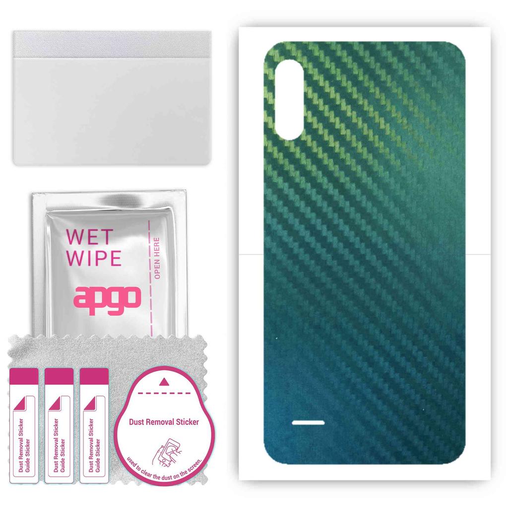 apgo Защитная наклейка-скин для задней панели, совместимая с LG K22, Пленка-обертка, Фольга, Винил - Узор Карбон Хамелеон CAKA1