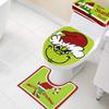 4-Piece Christmas Toilet Seat Covers – Green Holiday Toilet Seat Covers Set, Festive Bathroom Decor For Christmas, Funny Xmas Bathroom Accessories