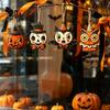 Rustic Halloween Gift Tags Wooden Hanging Decor, Ghost Black Cat Pumpkin Owl Ornament, Vintage Decorations Wall Decor for Porch Window, Trick or Treat