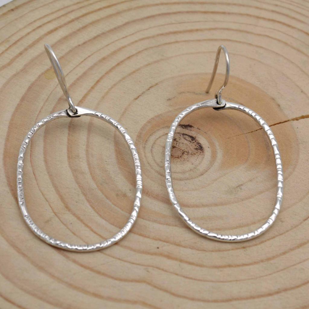 Серьги из стерлингового серебра 925 пробы, овальные серьги-гвоздики ручной работы, подарок для нее