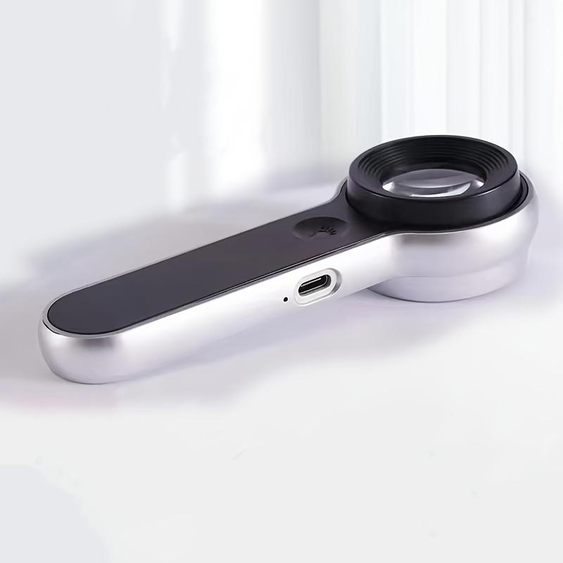 60-кратная лупа со светодиодной подсветкой, регулируемая перезаряжаемая HD-лупа высокой мощности