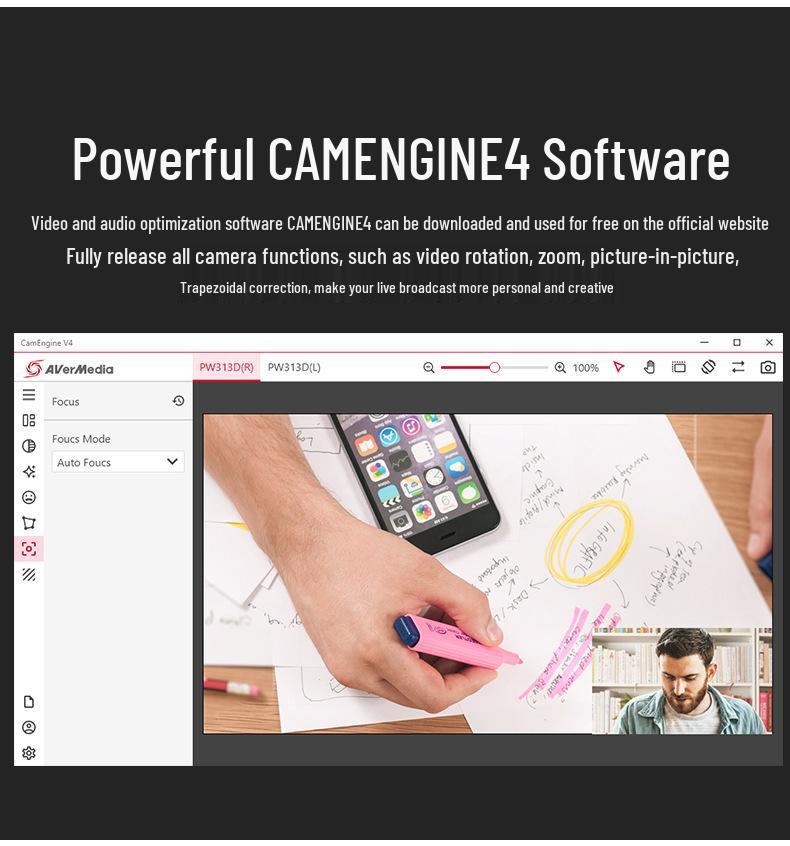 Dual-Camera HD Webcam for Live Streaming, Online Classes, and Video Conferencing