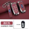 TQ011Zinc Alloy Leather Car Remote Key Case Cover Fob Shell For Ford Fusion Mondeo Mustang Edge Expedition EXplorer F-150 F-250 F-350 VSIU1