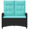 Garden Bench with Cushion 105 x 60 x 112 cm Steel