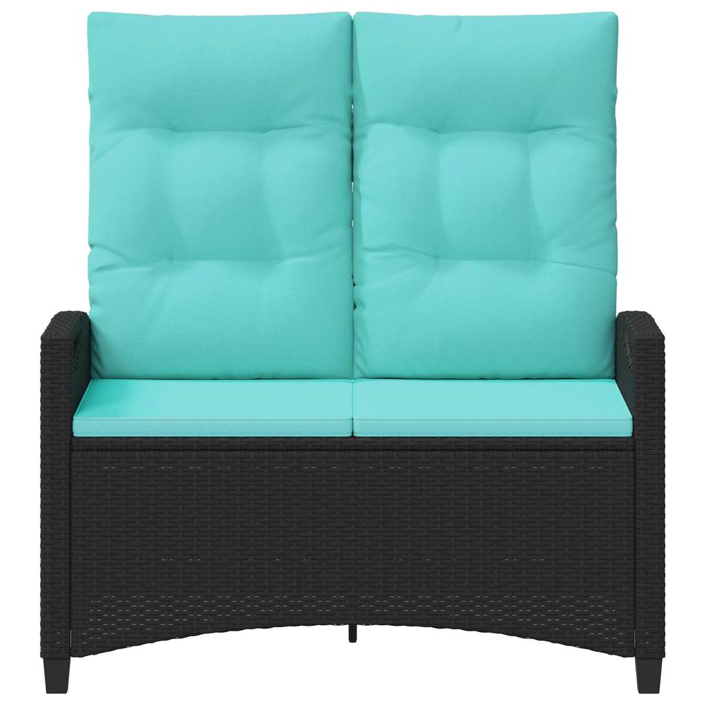 Garden Bench with Cushion 105 x 60 x 112 cm Steel