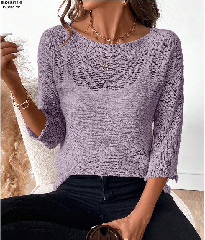 Knitted One-Shoulder Cover-Up Jacket for Women - Spring/Summer Collection
