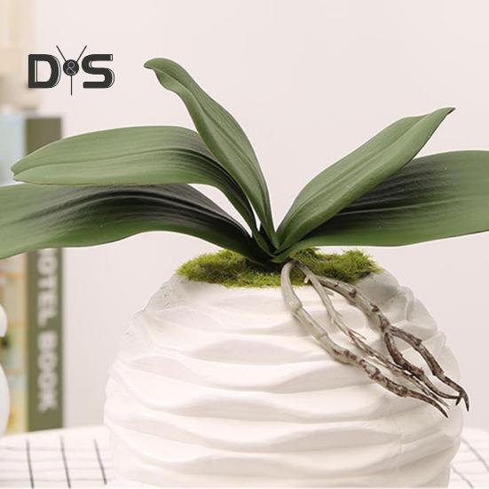 Искусственное растение, бабочка, лист орхидеи, сделай сам, домашний офис, настольный декор бонсай