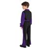 Boys Flamenco Dance Outfit Color Block Turn Down Collar Long Puff Sleeve Pullover Shirt Elastic Waistband Pants Belt