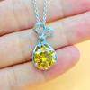 Kuaishou Jewelry Super Flash Zircon Lucky Bag Pendant Necklace Female Versatile Pendant Light Luxury Collarbone Chain