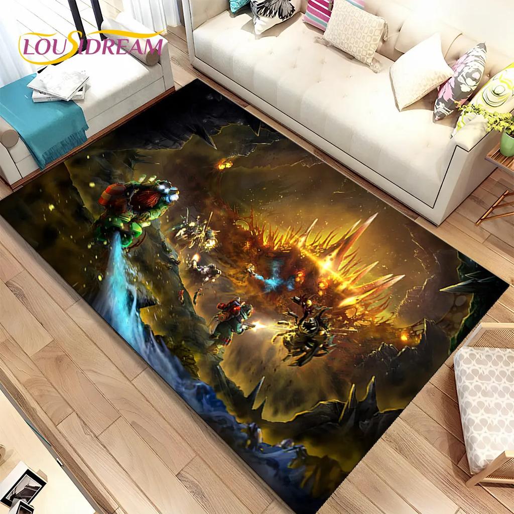 3D DRG Deep Rock Galactic Game Gamer Коврик, Коврик для гостиной Спальня Диван Коврик Украшение, детский нескользящий напольный коврик