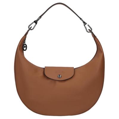 Сумка-тоут Le Pliage Xtra с застежкой-кнопкой с логотипом из телячьей кожи, большая, женская, цвет Кешью 10338987M19