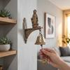 Metal Bell Our Lady of Grace Wall Bell Antique Figurine Hanging Bell Medal Doorbell  Home Decor